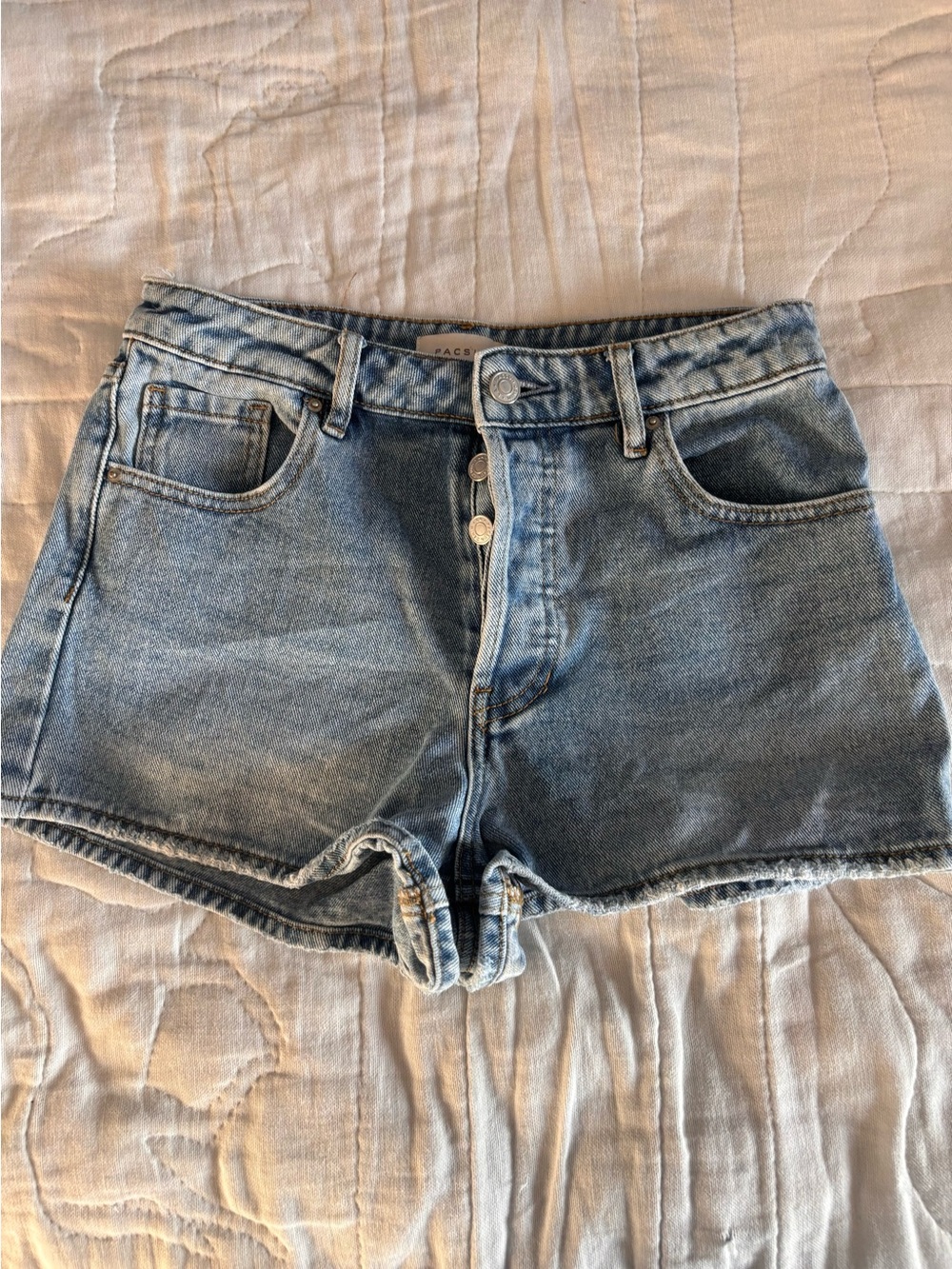PacSun Jean Shorts. 26. High rise festival style. Good condition. Button fly.